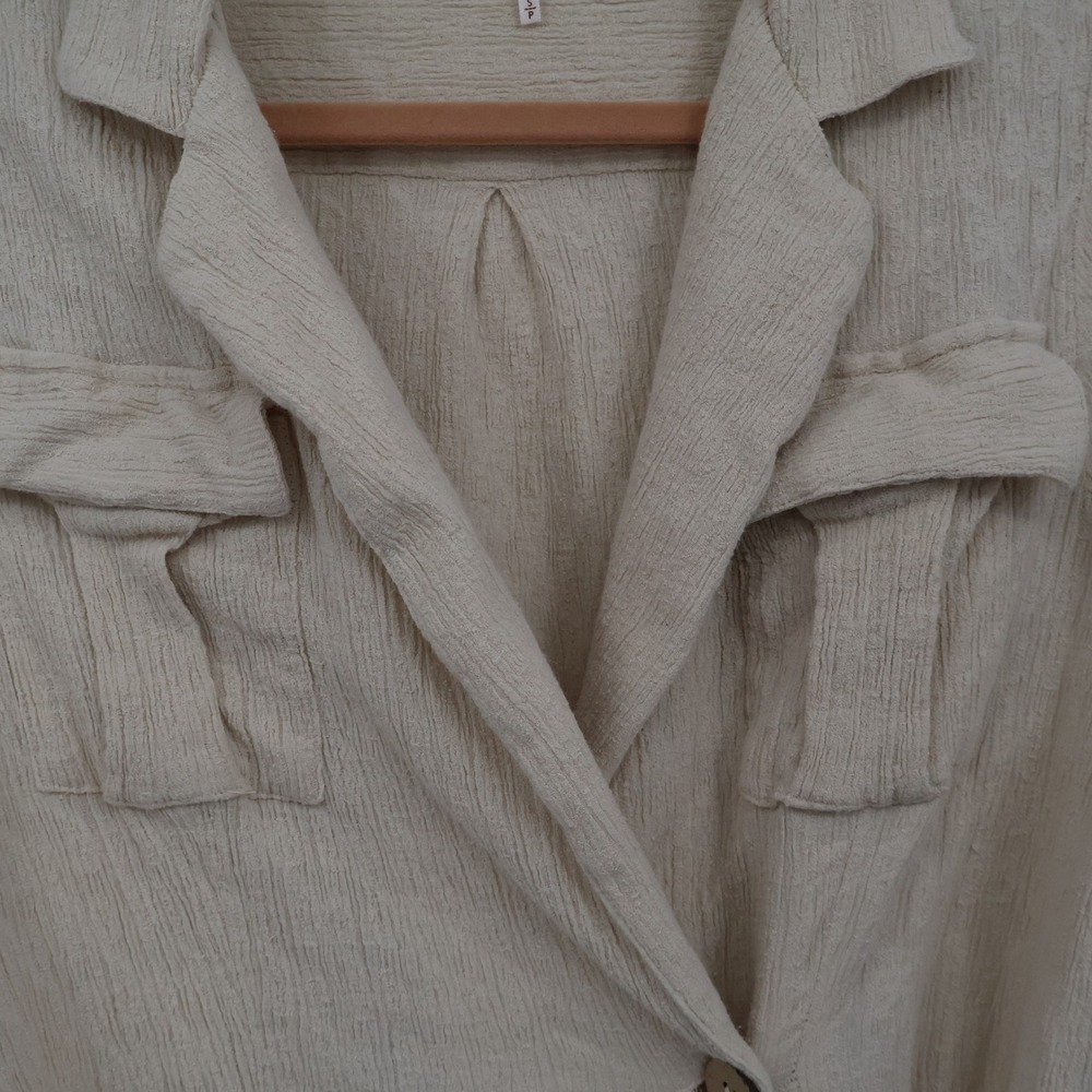 Free People Clementine Mini Dress Womens S Beige Safari Resort Coastal Beach - Picture 11 of 16